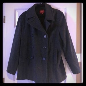 Charcoal wool pea coat